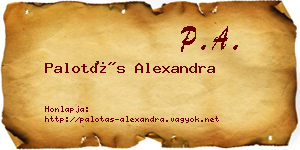 Palotás Alexandra névjegykártya